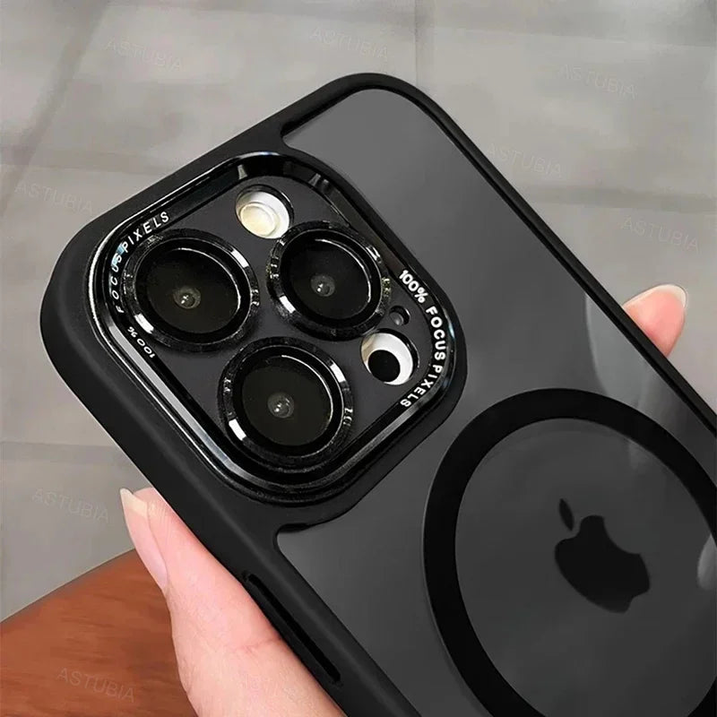 Magnetic Metal Lens Bumper Protection Magsafe Case For iPhone 16 15 14