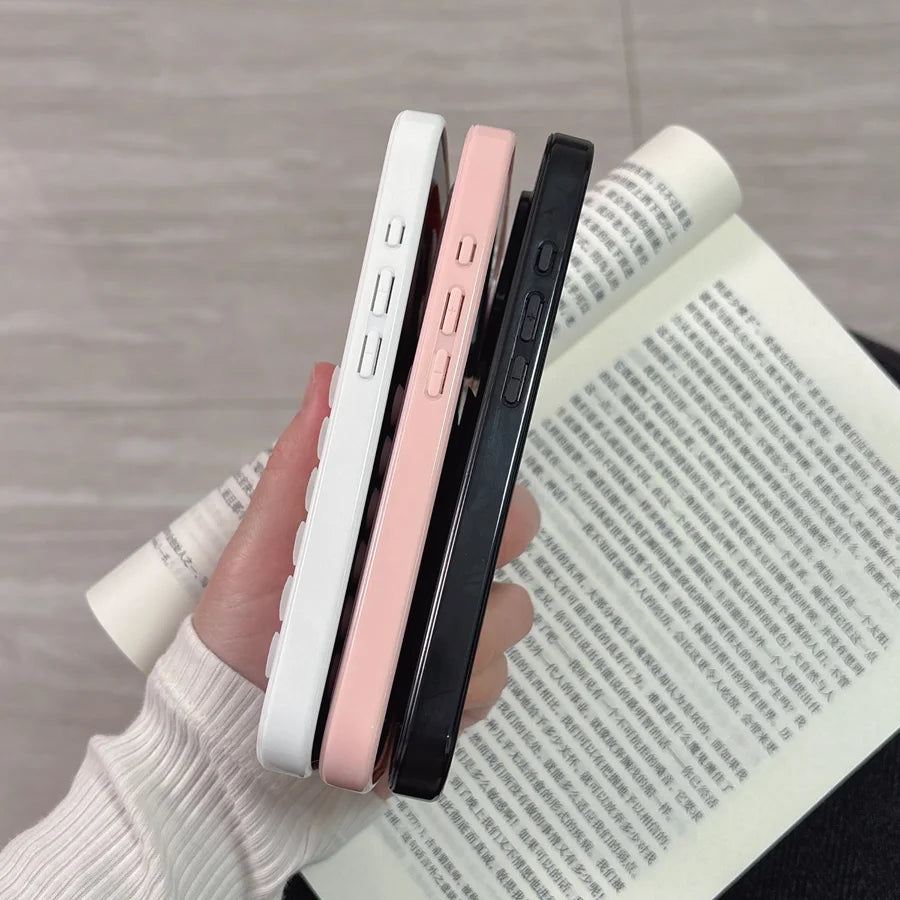 3D Suction Cup Airbag Phone Case For iPhone 16 15 14 Transparent Candy Shockproof Bumper Cover