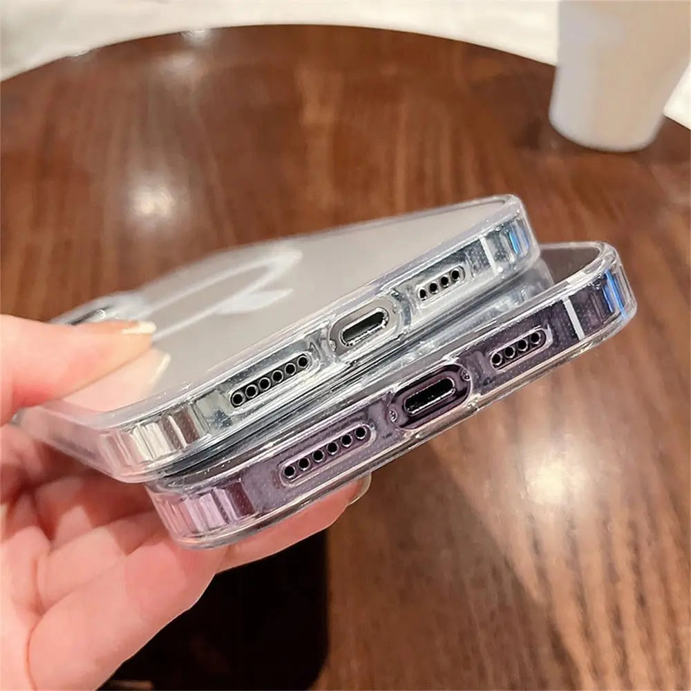 Transparent Magsafe Magnetic Case For iPhone 16 15 14