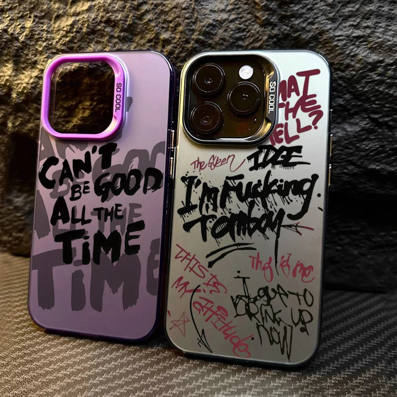 Inspirational Quotes Minimalist Letters Graphic Phone Case For iPhone 16 15 14