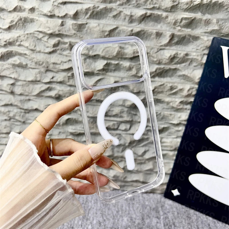 Magsafe Magnetic Clear Phone Case For iPhone 17 16 15 14 13 12