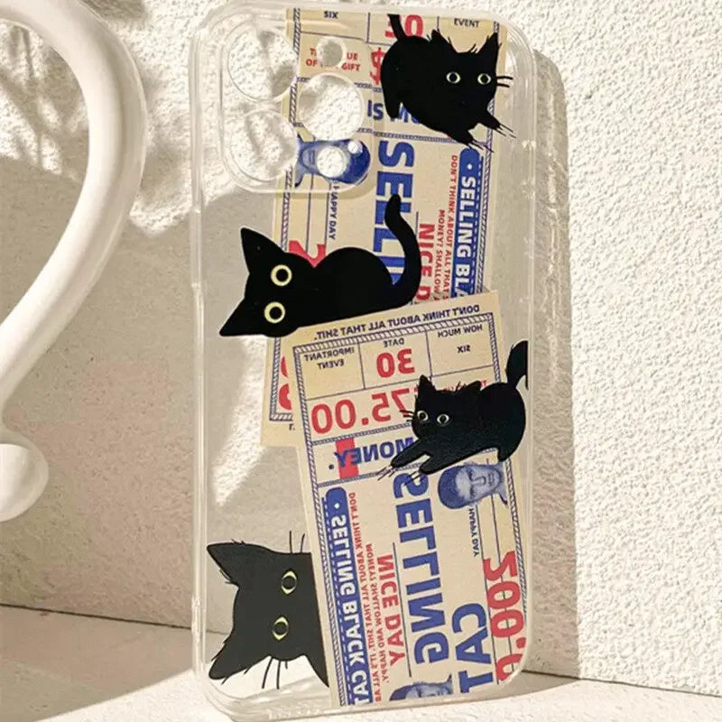 Doodle Angry Cat Case for Iphone 16 15 14