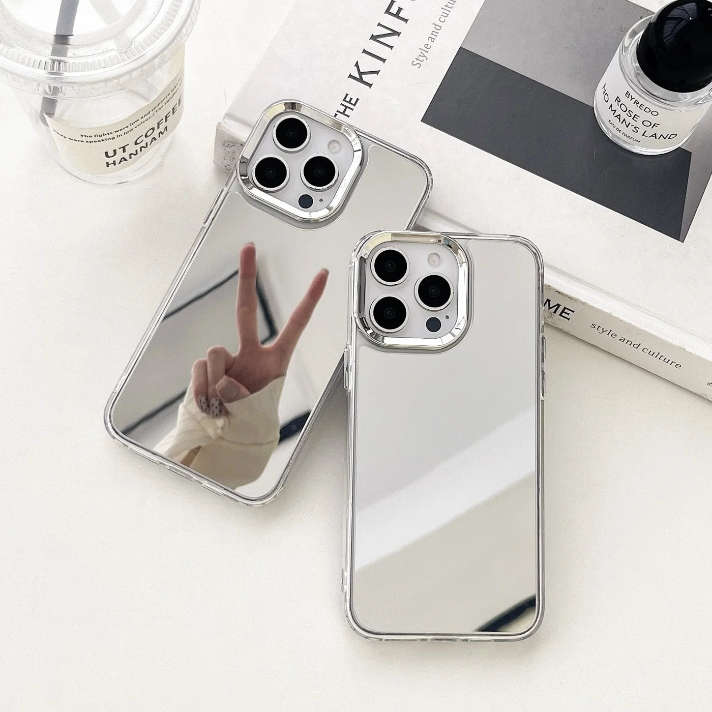 Luxury Plating Make Up Mirror Phone Case For iPhone 16 15 14 Hard Acrylic Shockproof Bumber Cover