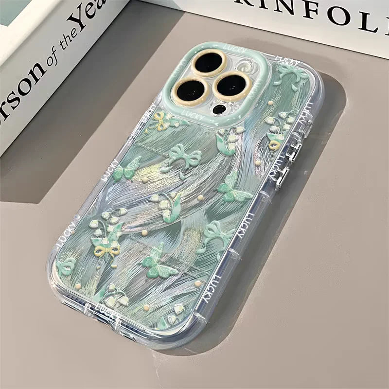Butterfly Phone Case For iPhone 16 15 14 Silicone Soft Cover Carcasas