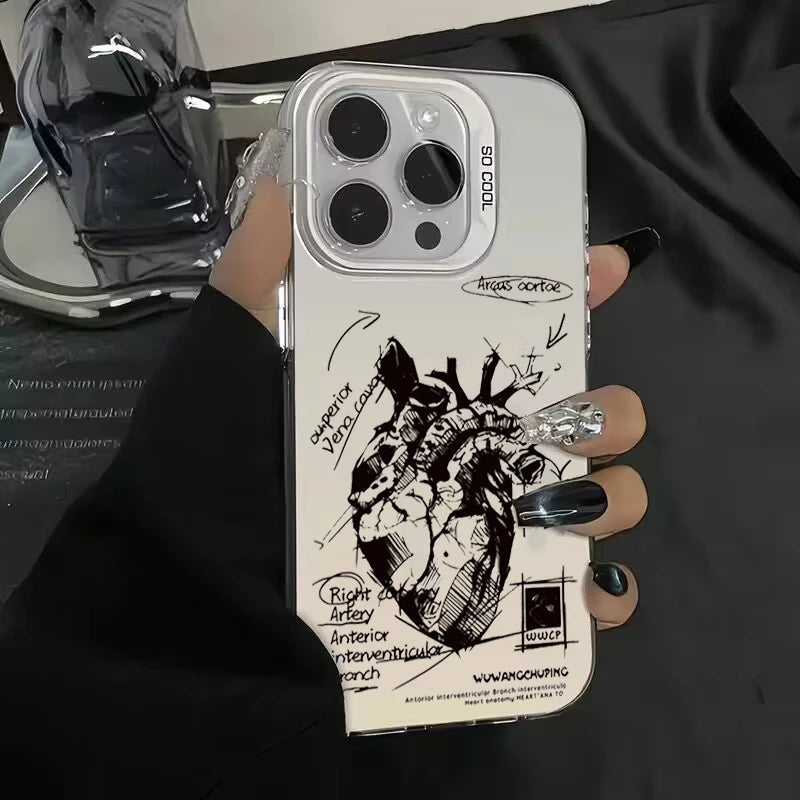 Creative Cardiovascular Model Heart Medical Phone Case For IPhone 16 15 14