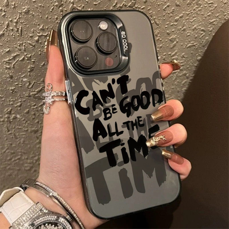 Inspirational Quotes Minimalist Letters Graphic Phone Case For iPhone 16 15 14