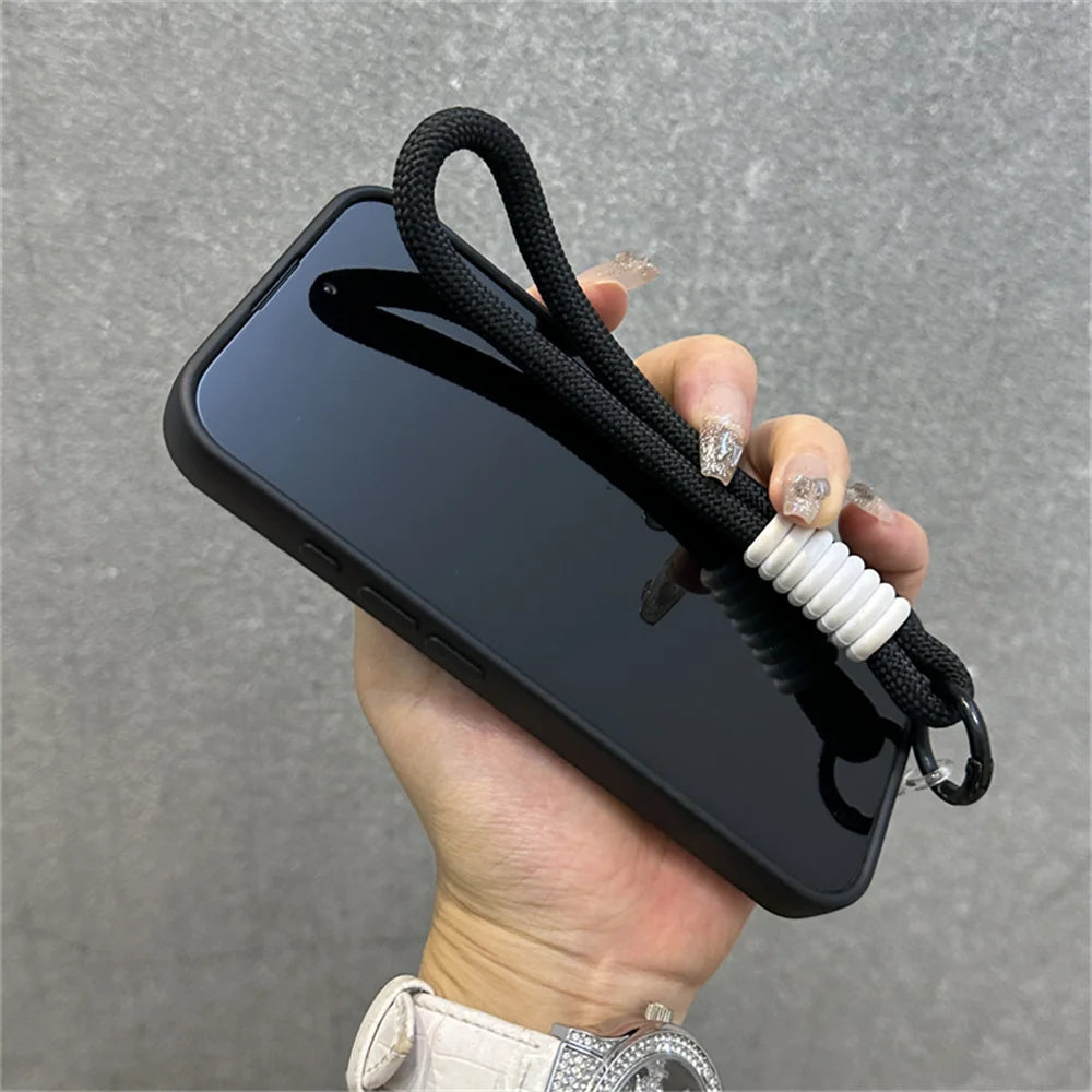 Luxury Wrist Strap Bracelet Lanyard Phone Case For iPhone 16 15 14