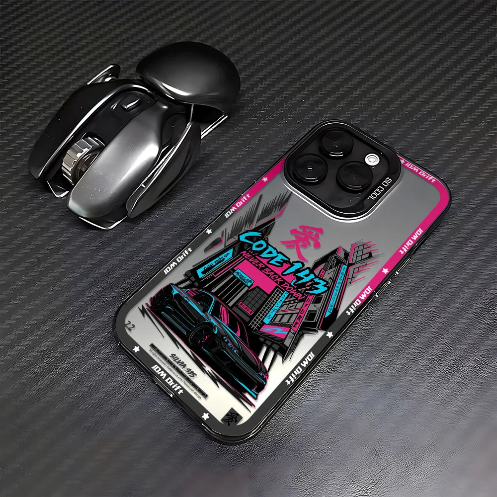 Tokyo Sports Racing JDM Drift Car Phone Case For iPhone 16 15 14 Anti Fall Matte Cover
