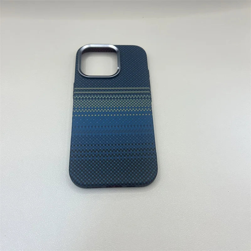 Geometric Carbon Fiber texture 3D Relief Magsafe case for iphone 17 16 Wireless Charging Hard Case