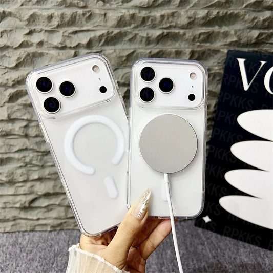 Magsafe Magnetic Clear Phone Case For iPhone 17 16 15 14 13 12