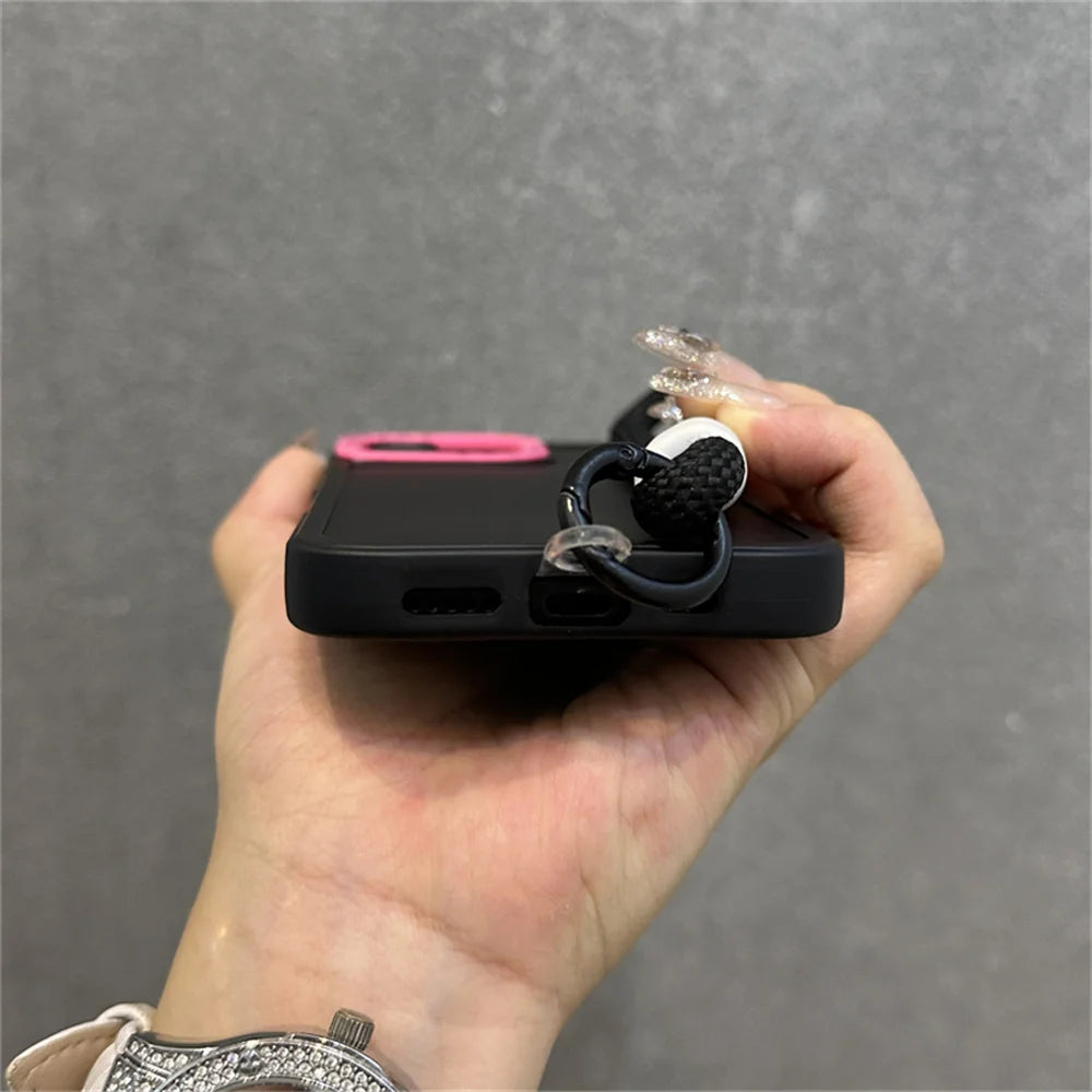 Luxury Wrist Strap Bracelet Lanyard Phone Case For iPhone 16 15 14