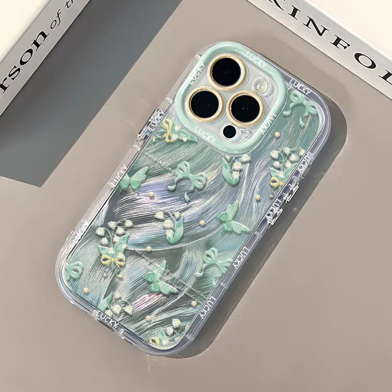 Butterfly Phone Case For iPhone 16 15 14 Silicone Soft Cover Carcasas