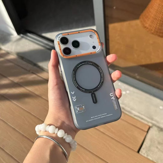 Matte Magnetic Phone Case For iPhone 17 Magsafe Wireless Charge Frosted Metal Lens Frame Buttons Cover