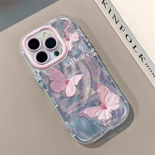 Butterfly Phone Case For iPhone 16 15 14 Silicone Soft Cover Carcasas