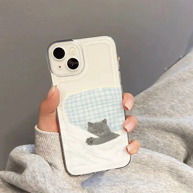 Doodle Angry Cat Case for Iphone 16 15 14