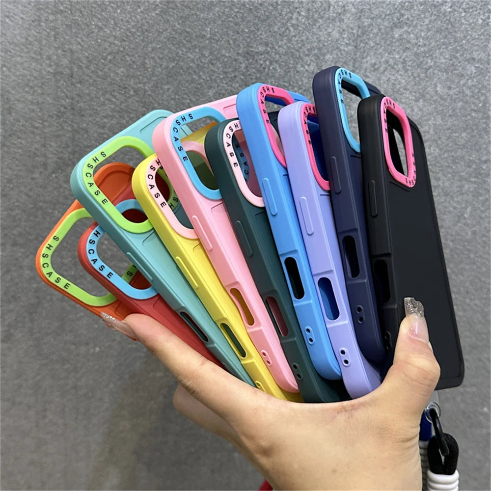 Luxury Wrist Strap Bracelet Lanyard Phone Case For iPhone 16 15 14