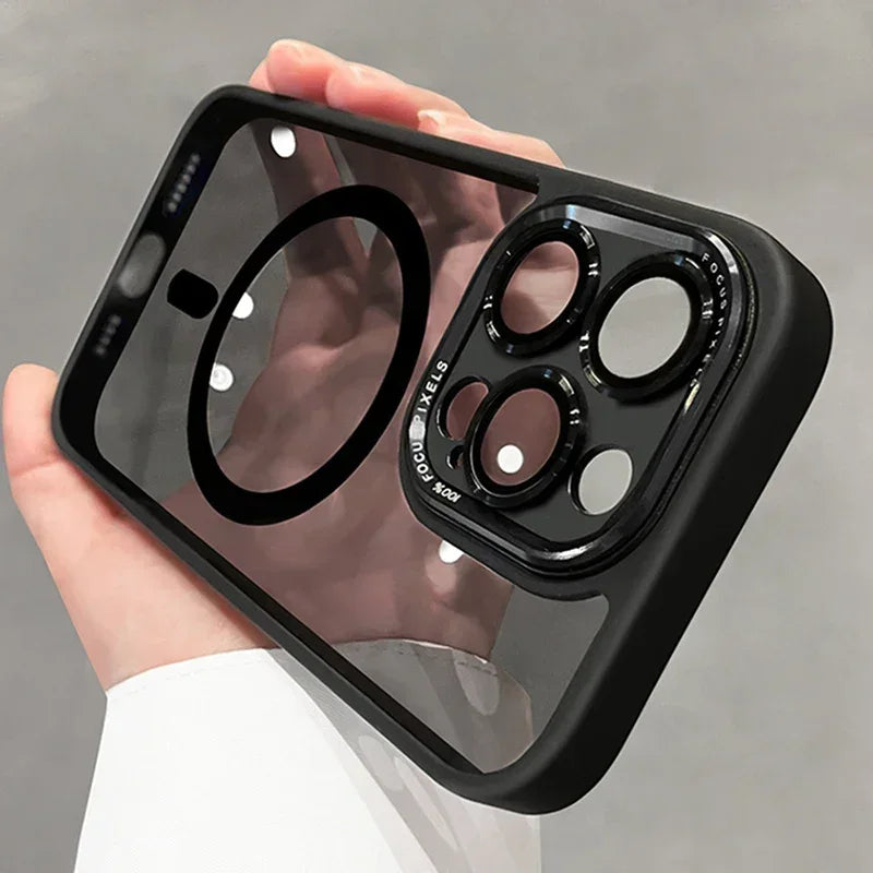 Magnetic Metal Lens Bumper Protection Magsafe Case For iPhone 16 15 14