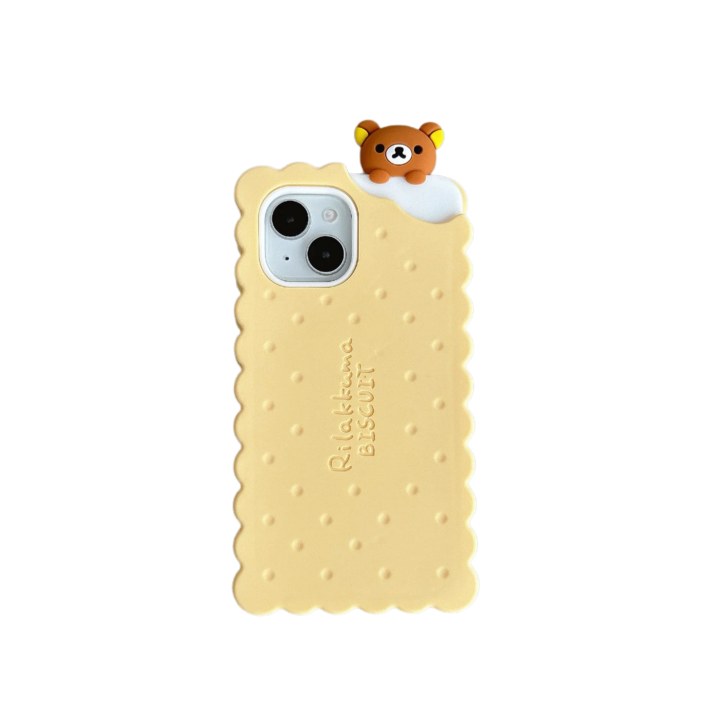 Sandwich Biscuit Tide Bear Soft Silicone Phone Case For iPhone 16 15 14 Shockproof Soft Cover