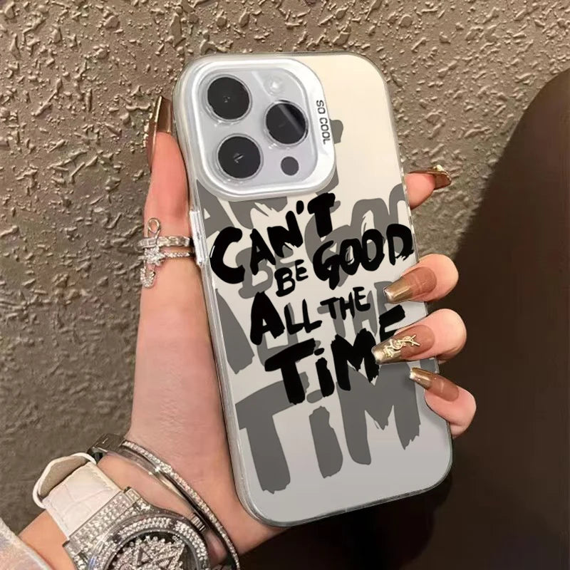 Inspirational Quotes Minimalist Letters Graphic Phone Case For iPhone 16 15 14