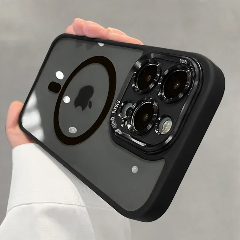 Magnetic Metal Lens Bumper Protection Magsafe Case For iPhone 16 15 14