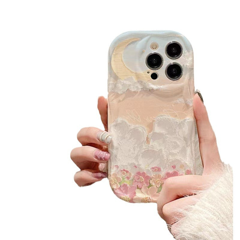 Suitable for Cloud Sea of Flowers for Iphone16 15 14 13 12 11 7 8 Xr Xs Pro Fashion Phone Case