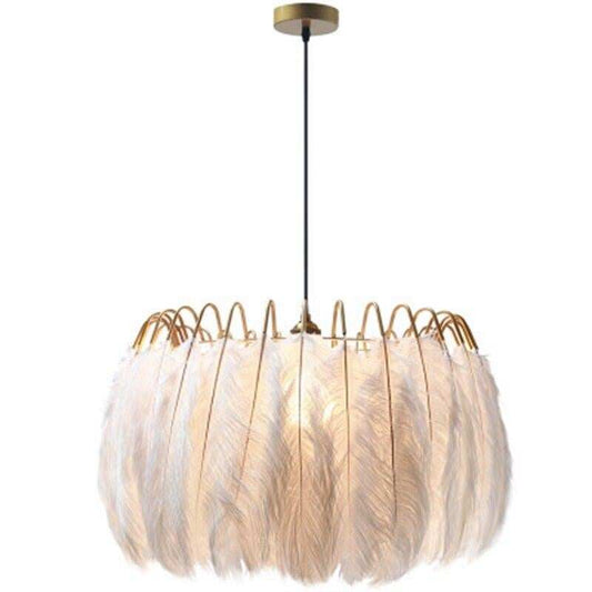 Feather Lamp Modern Nordic Fairy Feather Chandelier Lamp Loft Pendant Lamp Lights Living Suspension Lighting Fixtures