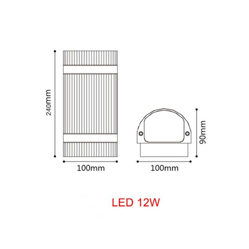 Modern LED Wall Light Outdoor IP65 Waterproof Aluminum Black Wall Lamps Porch Garden Lamp 6W 12W 110V 220V Sconce Luminaire