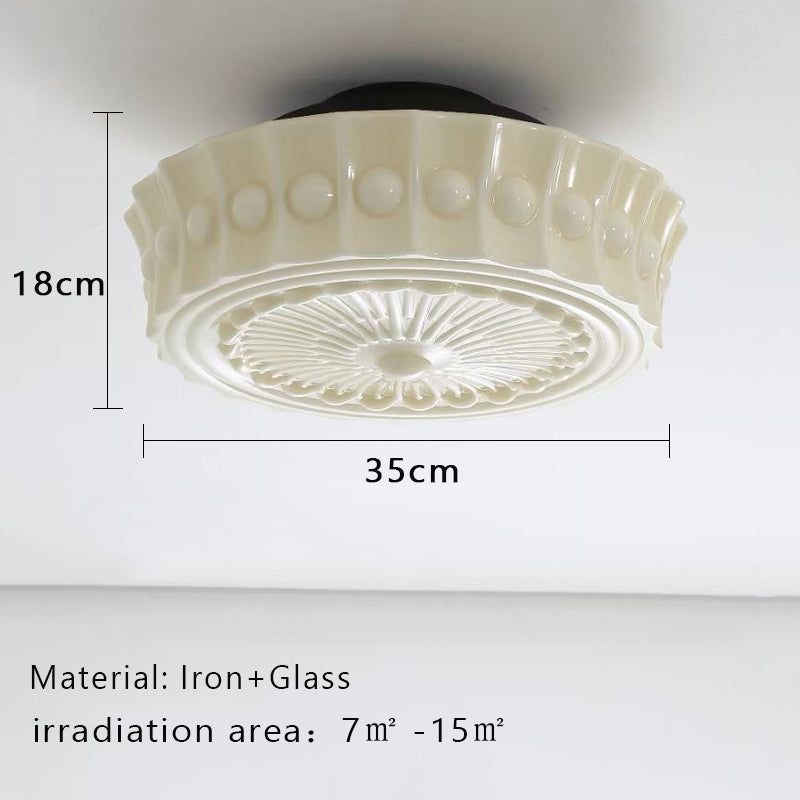 Cream ceiling lamp Hardware GlassCeiling Light tricolor light With hanging chain Pendant light Bedroom Hallway Living Room