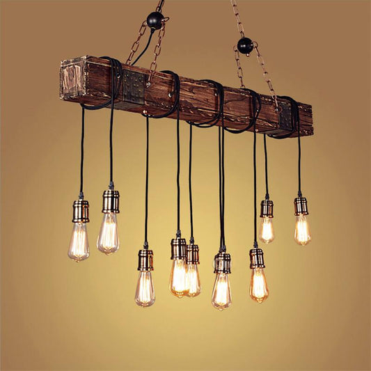 American retro Boat Wooden chandelier creative personalized wooden Chandelier