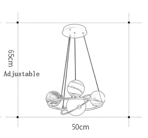 Children's Room Bedroom Eye Protection Boy Girl Creative Restaurant Modern Simple Star Space Wandering Earth Nordic Chandelier