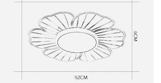New Modern Minimalist Flower LED Bedroom Ceiling Lamp