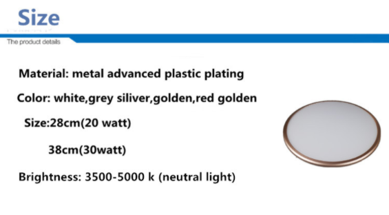 High Brightness Ultra-Thin Ceiling Light LED Lamp DIA 28/38 Indoor Lighting Waterproof Dustproof PVC Decoration Light Fixture
