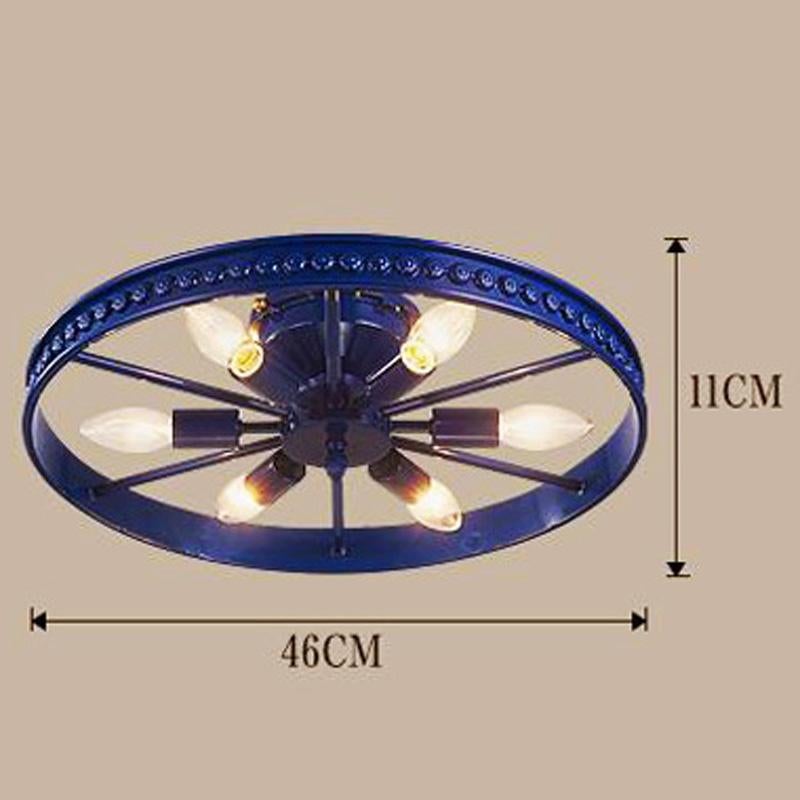 Industrial Style American Retro Wrought Iron Ceiling Lamp Personality and Creativity