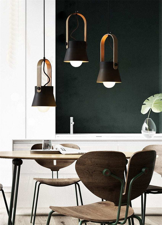 Nordic Loft LED Iron Pendant Lights Restaurant Room Bedroom Simple Hanging Lamp Home Indoor Kitchen art de pendant lamp Lighting
