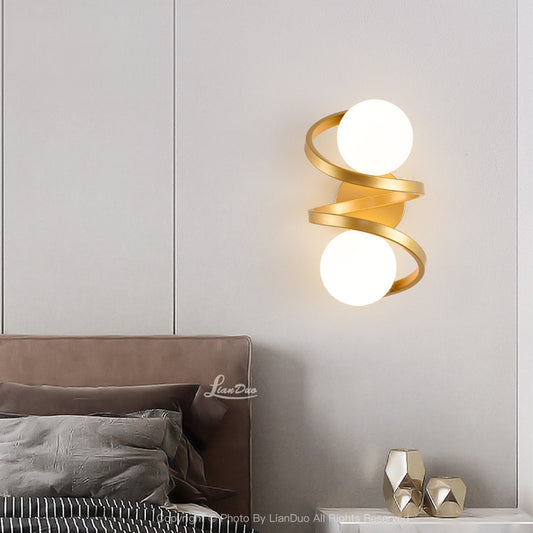 White Frosted Glass Lampshade Wall Lights G9 7W Creative Dining room Bedroom Bedside Aisle Wall Lamp Modern LED Lighting