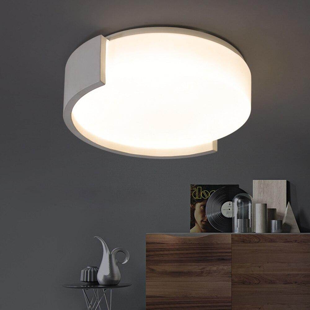 Modern LED Ceiling Light Lamp Dimmable Round Multicolor Lighting Fixture Bedroom Kitchen Surface Mount Living Room White Black