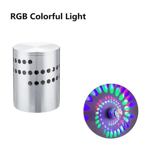 RGB Spiral Hole LED Wall Light Effect Wall Lamp With Remote Controller Colorful Wandlamp For Party Bar Lobby KTV Home Decoration