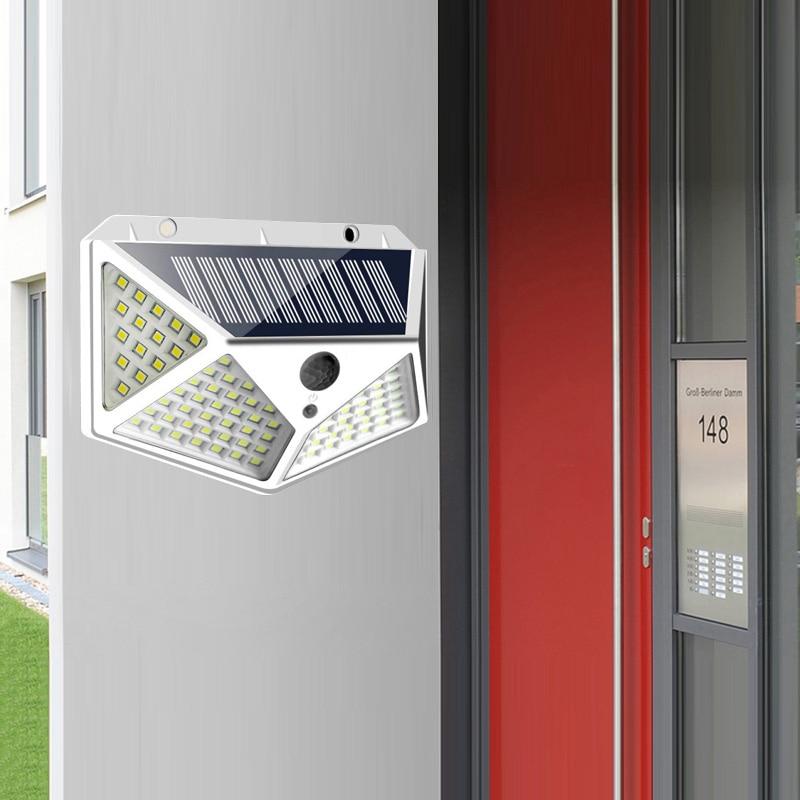 LED Solar Light Outdoor Solar Lamp With PIR Motion Sensor Solar Powered Waterproof Wall Light For Garden Yard Path Decoration
