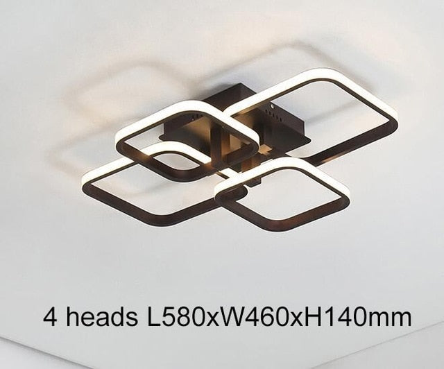 Rectangle Acrylic Aluminum Modern Led ceiling lights for living room bedroom White Ceiling Lamp Fixtures