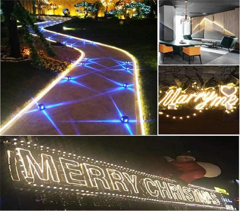 12V Led Strip Waterproof Ribbon Led Neon Light IP67 White /Warm White Red Blue Led Tape Light 2835 120Led/m Stage modeling light