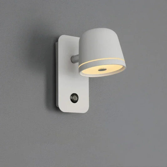 LED Dimmable Wall Lamp with On/Off Switch Adjust Brightness and 3-CCT Rotation Wall Sconce for Bedside Living Room