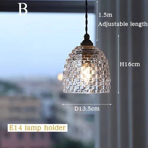 Modern Brass & Glass Pendant Light - Minimalist Ceiling Lamp for Hallway Corridor Hanging Home Lighting