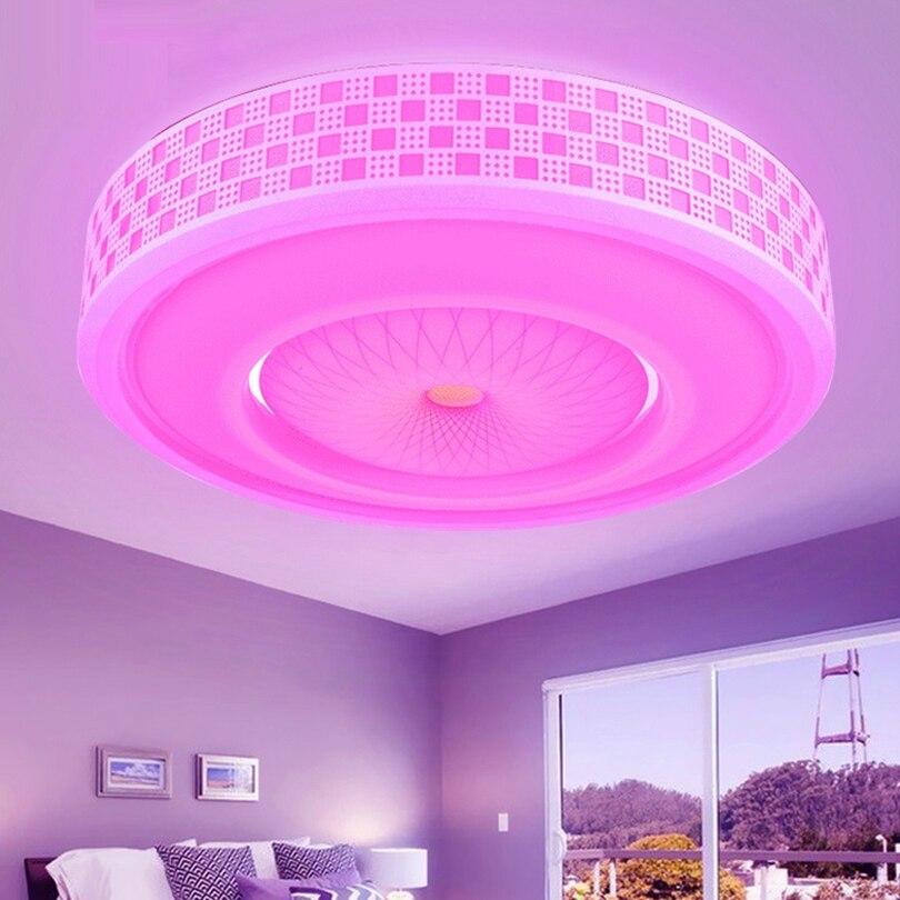 LED Colorful 2.4G Remote Touch Control Ceiling Light 12W 24W 36W RGB+Warm White+Cold White Dimming Light For Living room