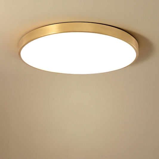 Ultra-thin LED ceiling lamp gold lamp surface installation living room bedroom remote home decoration lighting