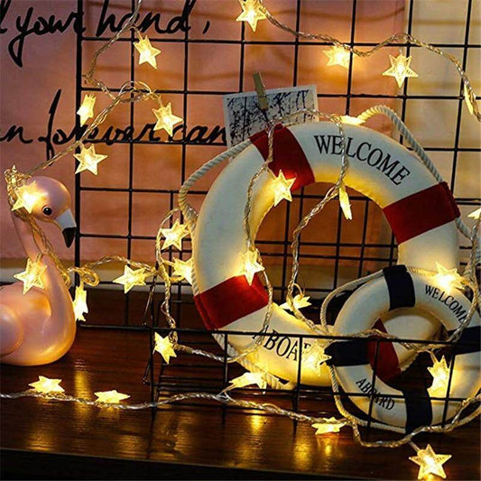 10/20/40/50 LED Star Light String Twinkle Garlands Battery Powered Christmas Lamp Holiday Party Wedding Decorative Fairy Lights