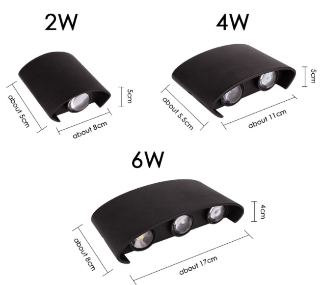 Modern Led Wall Lamp Indoor Stair Light Fixture Bedside Loft Living Room Up Down Home Hallway Lampada 2W 4W 6W Wall Sconces