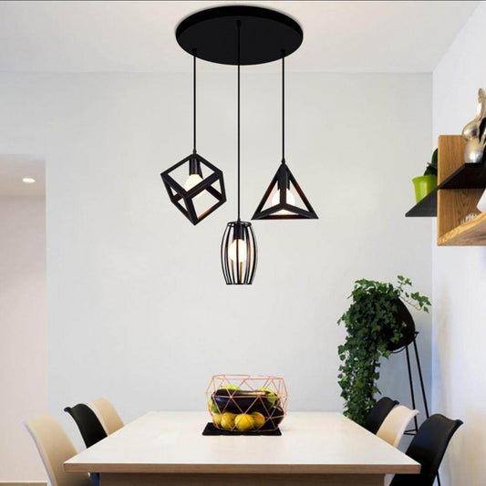 Nordic Pendant Lights Modern Industrial Vintage Iron Art Minimalist Loft Cage Hanging Ceiling Lamp Kitchen for E26 E27 LED Bulb
