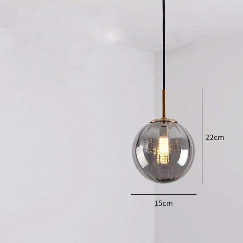 Colorful Glass Ball Bedroom Bedside Small Chandelier Creative Restaurant Bar Window Personality Post Modern Art Lamp Pendant Lamp