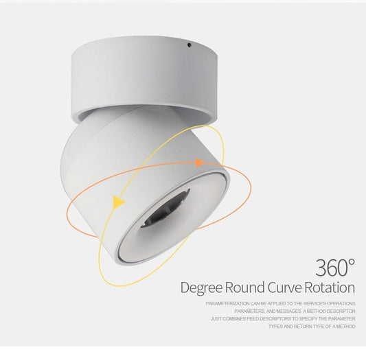 Led Surface Mounted Ceiling Downlight Adjustable 90 degrees Nordic Spot light for indoor Foyer,Living Room