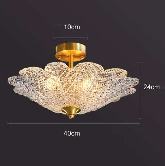 Modern Minimalist Home Living Room Full Copper Ceiling Lamp